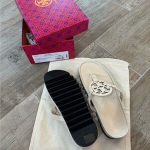 Tory Burch Miller Cloud Lug Soft Patent Leather Sandal